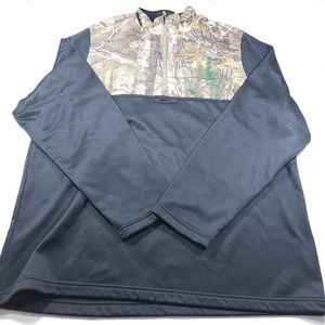 Under armour mens black and cam half zip top D6